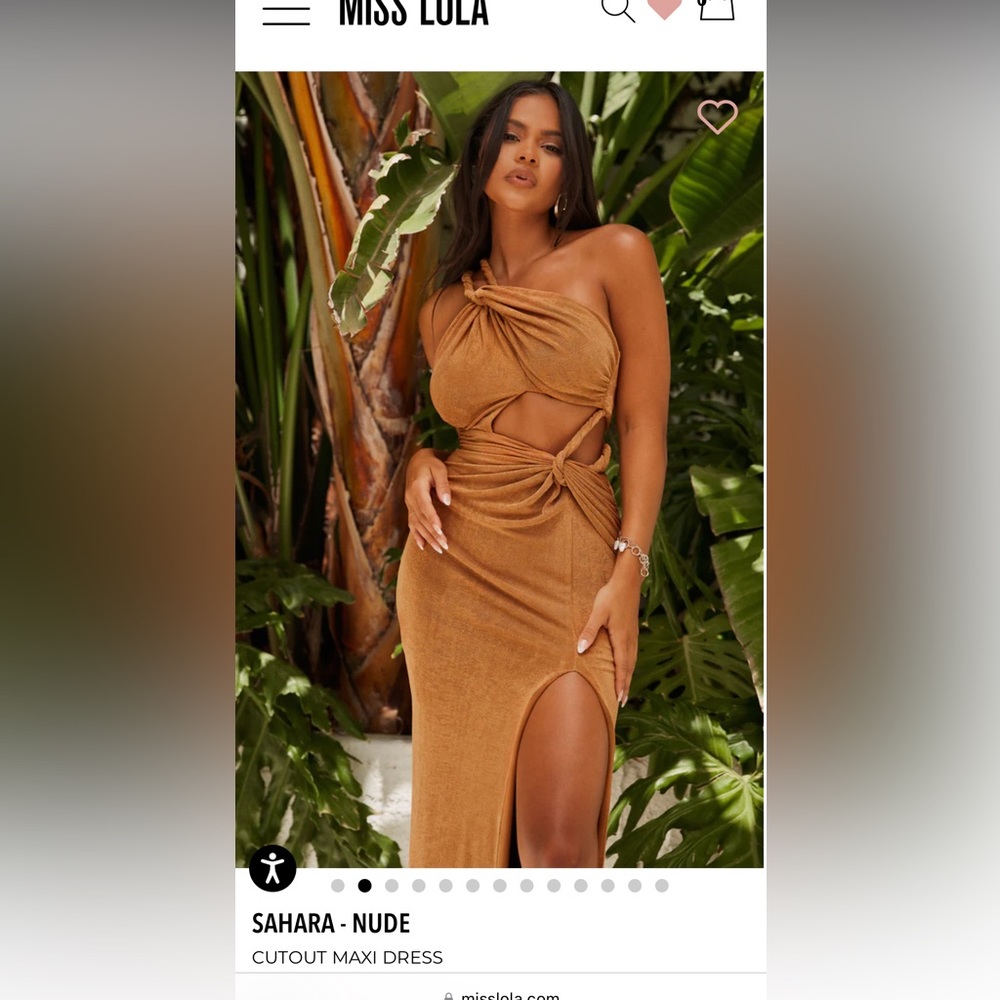 Miss Lola Sahara Nude dress